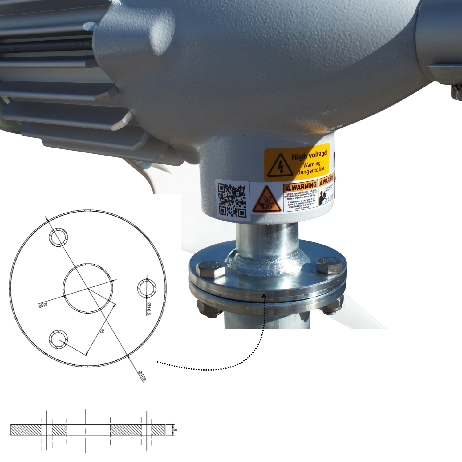 Windgenerator IstaBreeze® I-1000 Watt Reihe 24V oder 48 Volt Windkraftanlage
