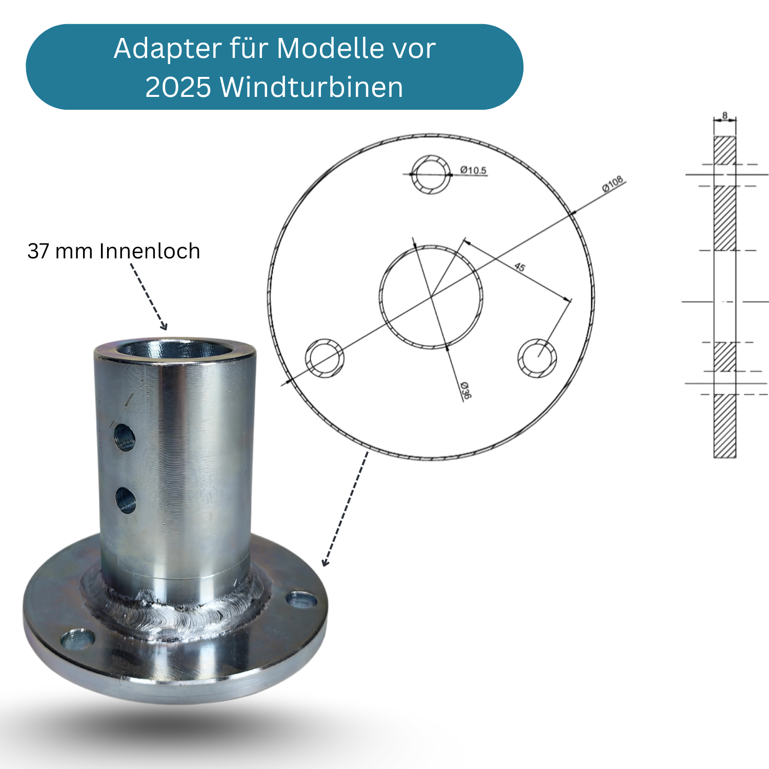 Mast Tower & Zubehör Tragfähigkeit bis 40 kg für Windgeneratoren von IstaBreeze®