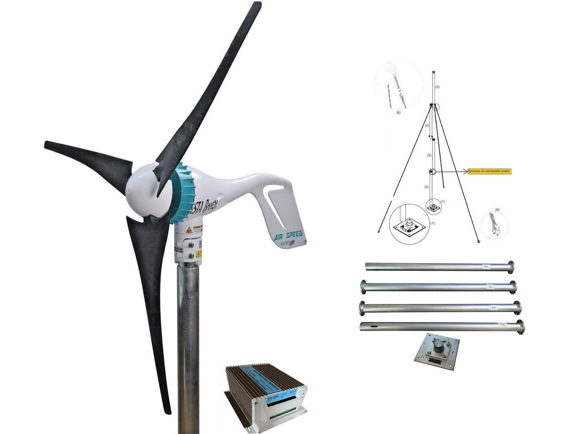 AirSpeed Windgenerator 12V, Windgenerator 24V, Wind Turbine 500W von  IstaBreeze® zur Auswahl (12V + Laderegler I/HCC650) : : Gewerbe,  Industrie & Wissenschaft
