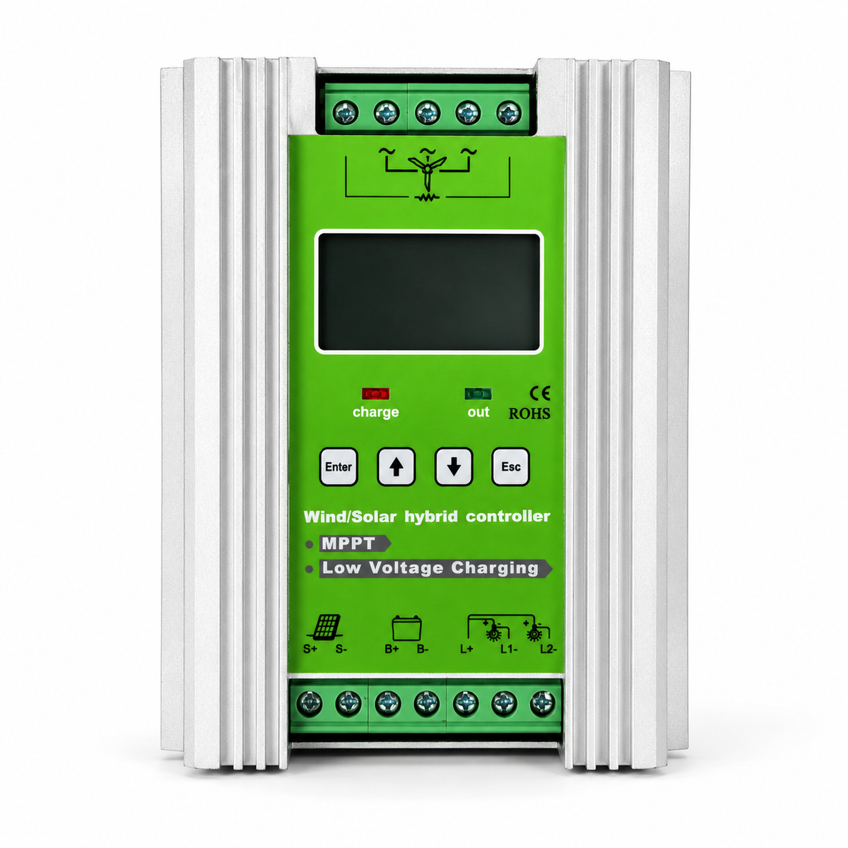 MPPT 500W 12V- 24V wind solar hybrid charge controller with booster function