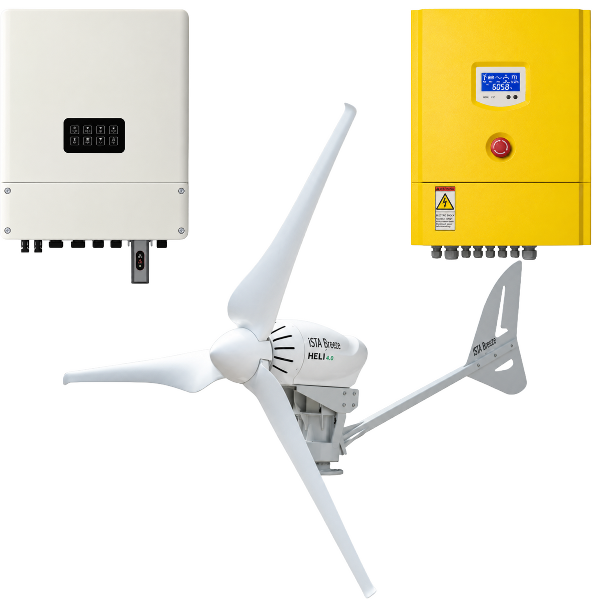 IstaBreeze® Heli 4.0 Wind Generator – Low RPM, Complete Set with Inverter & Controller