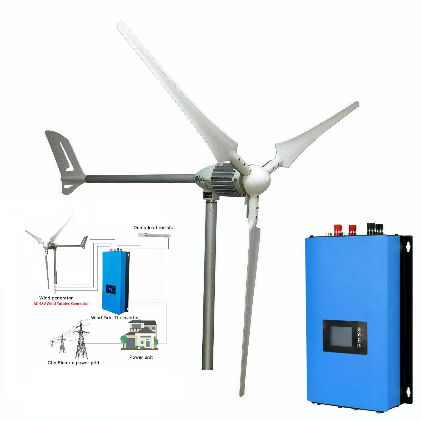 IstaBreeze® I-2000 Watt Windgenerator für Netzeinspeisung im Set-Angebot