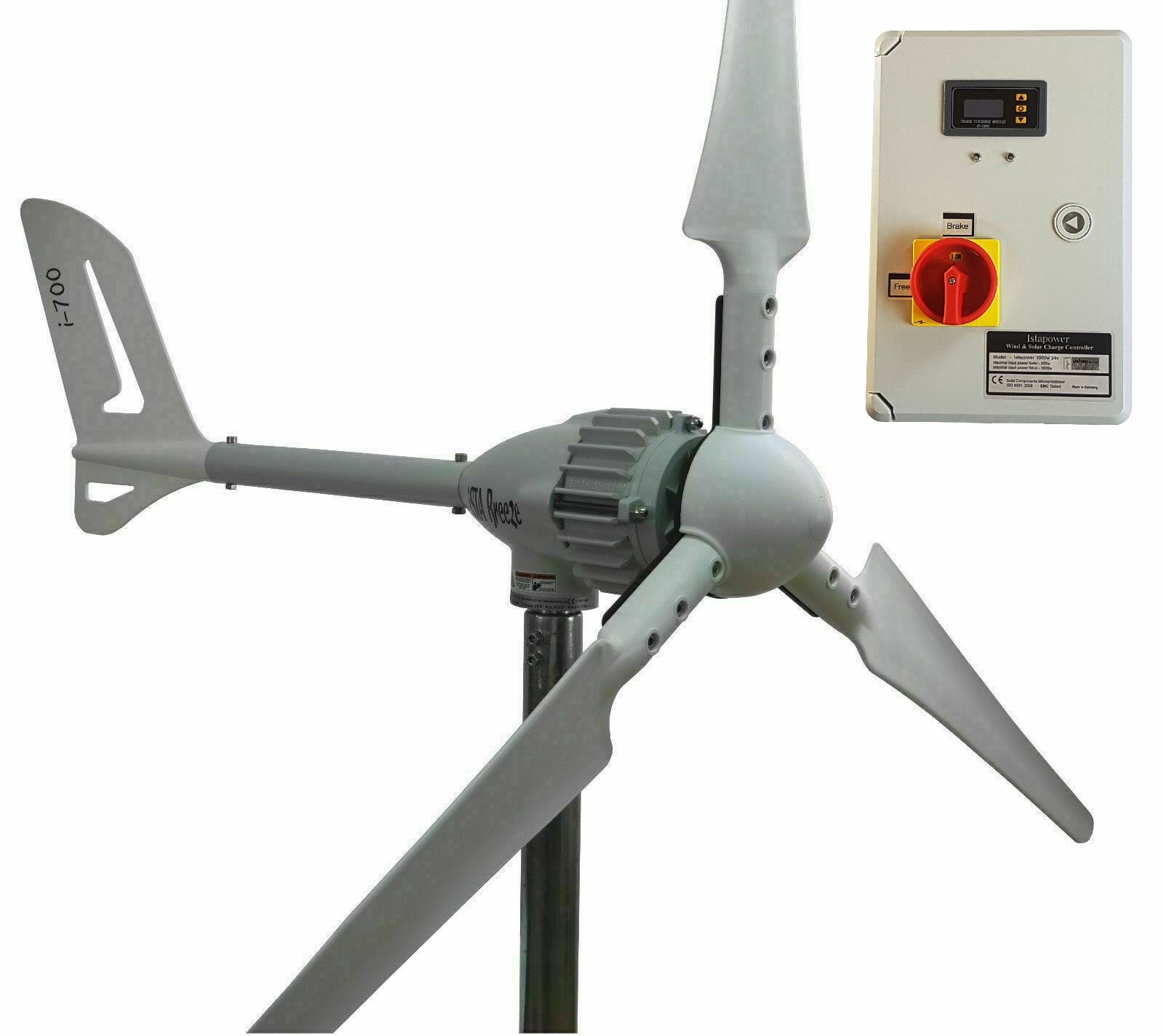  Generador eólico de 400 W de generación de energía eólica para  uso doméstico CE/ROSH/ISO9001 aprobación para marina, caravana, hogar,  molino de viento (color: controlador libre, especificación: 3 cuchillas) :  Patio, Césped